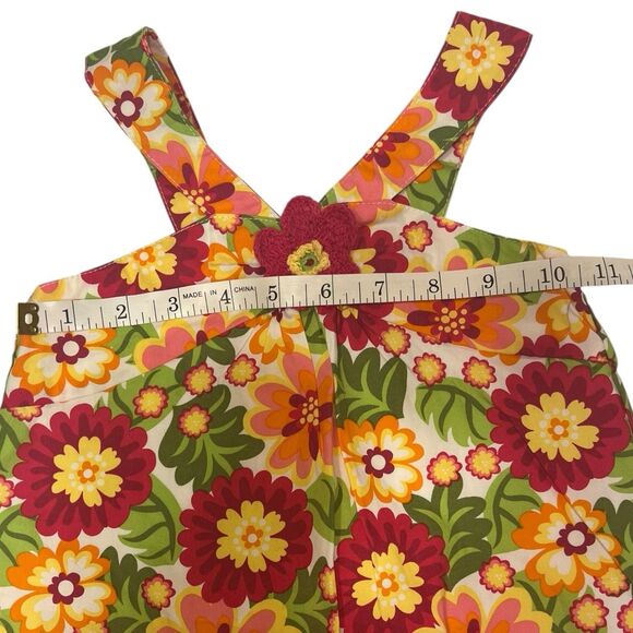 NWT Jenny & Me Toddler Girls 4T Sundress Retro Floral Cotton Crochet Y2K Summer - Picture 4 of 11